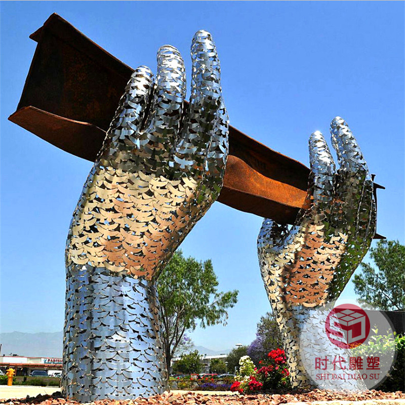 大型景觀(guān)不銹鋼雕塑定制抽象金屬戶(hù)外城市校園林廣場(chǎng)水景月亮擺件