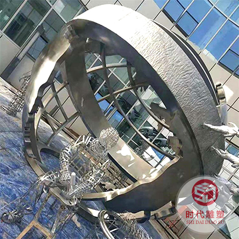 不銹鋼海豚動(dòng)物雕塑抽象魚大型酒店廣場(chǎng)園林景觀裝飾擺件生產(chǎn)廠家