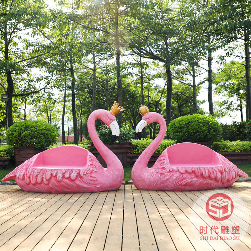 戶外卡通動物兔子恐龍休閑座椅幼兒園庭院商場玻璃鋼雕塑景觀擺件