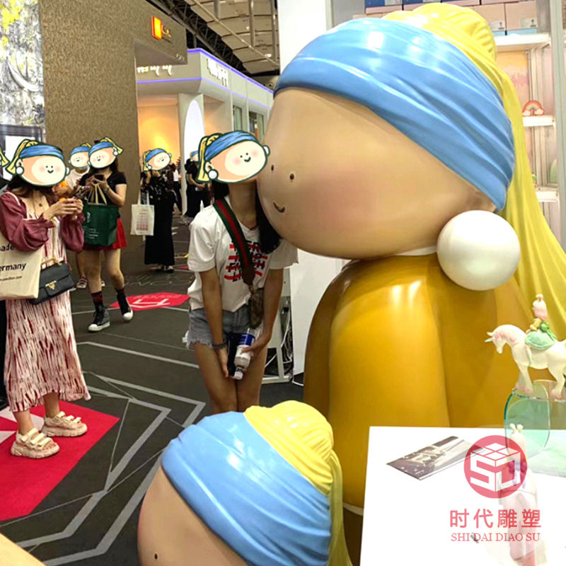 戶(hù)外卡通幾何大熊貓玻璃鋼仿真動(dòng)物雕塑園林景觀小品庭院裝飾擺件