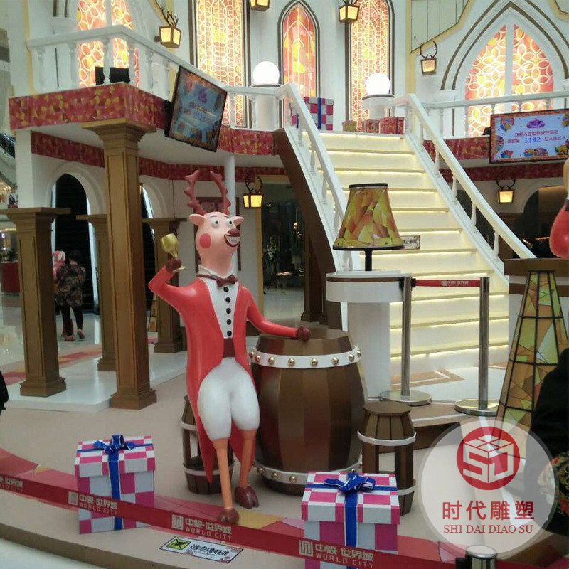 戶(hù)外卡通兔子座椅擺件商場(chǎng)公園幼兒園玻璃鋼雕塑可愛(ài)動(dòng)物美陳裝飾