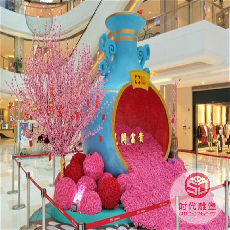 大型玻璃鋼卡通雕塑商場美陳創(chuàng)意IP形象吉祥物潮玩公仔落地擺件