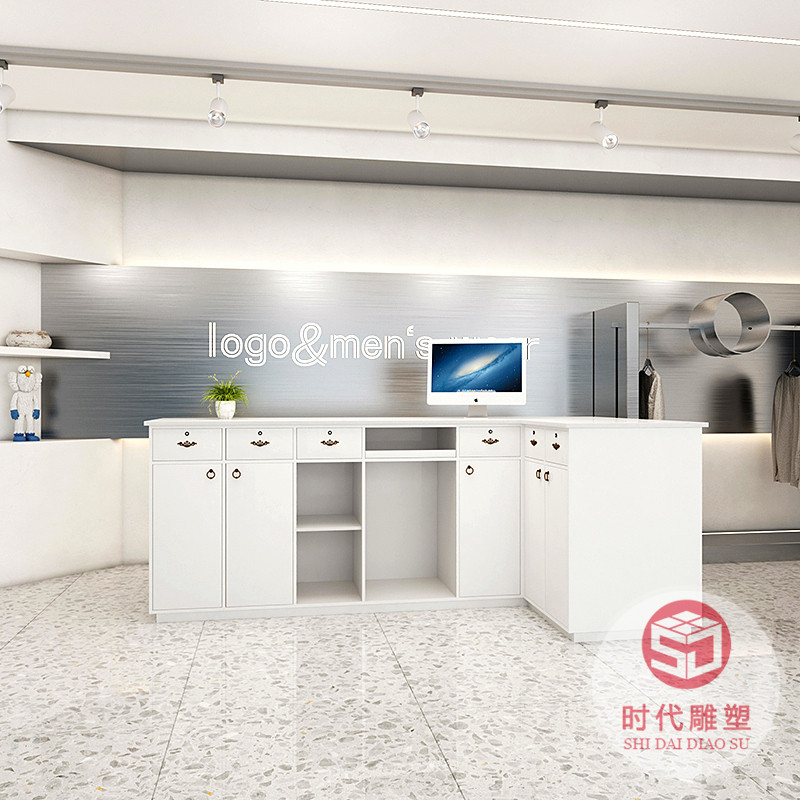 玻璃鋼烤漆前臺(tái)美容院弧形收銀臺(tái)公司酒店大堂接待售樓部吧臺(tái)定制