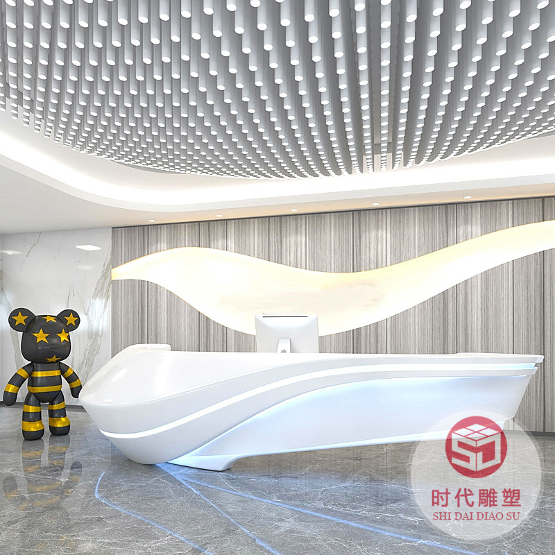烤漆公司前臺(tái)玻璃鋼吧臺(tái)教育機(jī)構(gòu)咨詢臺(tái)美容院接待臺(tái)迎賓臺(tái)售樓部