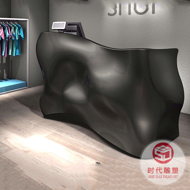 簡約現(xiàn)代前臺(tái)公司時(shí)尚收銀臺(tái)服裝店吧臺(tái)美容院接待臺(tái)玻璃鋼咨詢臺(tái)