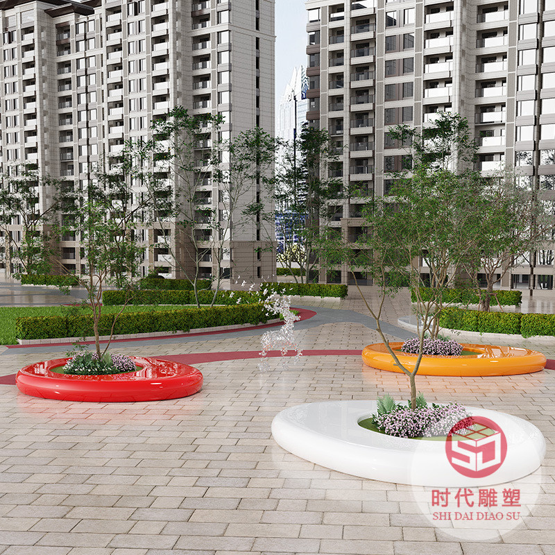 玻璃鋼商場(chǎng)休閑座椅定制戶(hù)外鵝卵石美陳坐凳雕塑樹(shù)池簡(jiǎn)約創(chuàng)意凳子