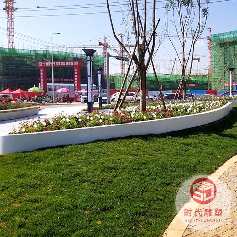 玻璃鋼休閑椅圓弧形組合休息長(zhǎng)條坐凳戶外公園學(xué)校樹池可定制座椅