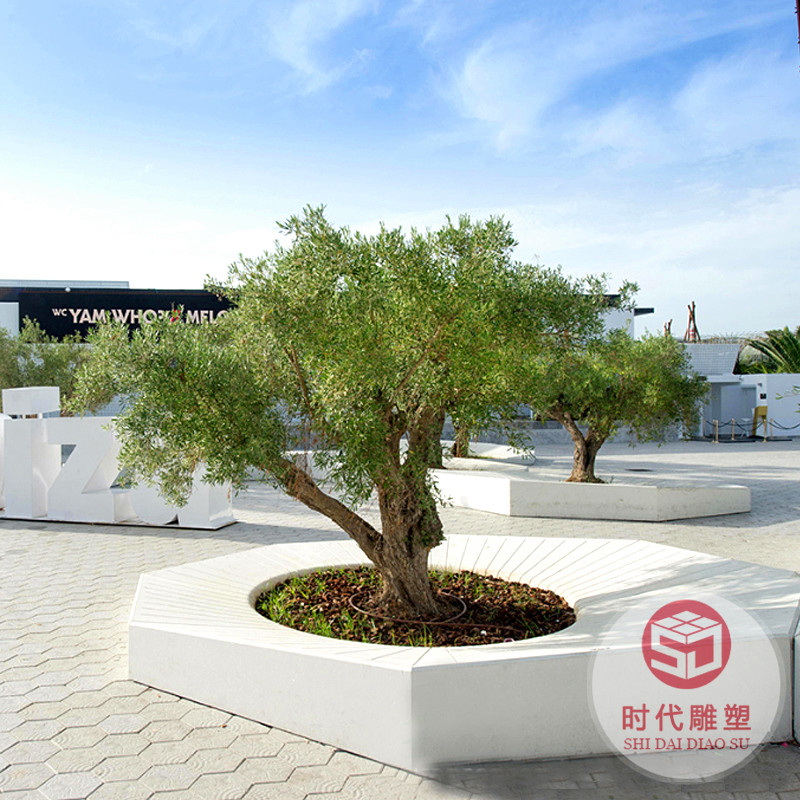 加工定制玻璃鋼異形座椅休閑椅商場公園學(xué)校等候椅戶外坐凳樹池凳