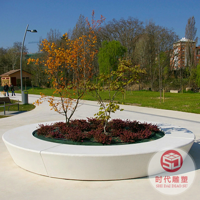 玻璃鋼休閑座椅商場大廳機場酒店創(chuàng)意花盆樹池公共休息區(qū)坐凳款式