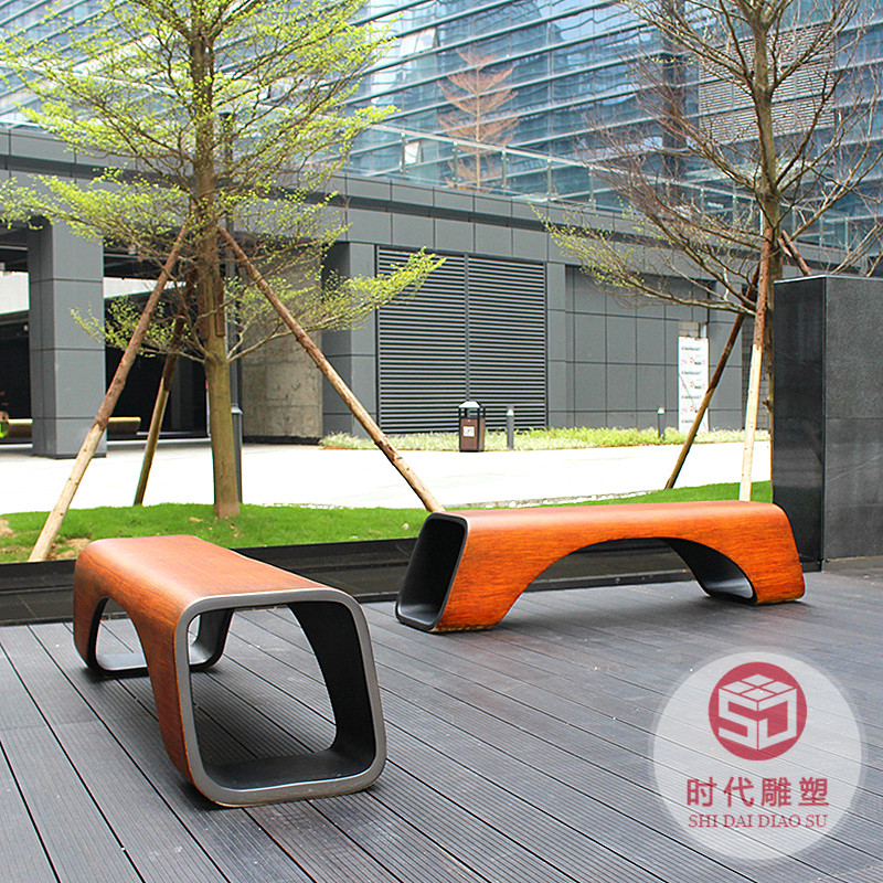 玻璃鋼休閑椅商場(chǎng)美陳花盆座椅公共休息區(qū)等候椅戶(hù)外異形坐凳定制