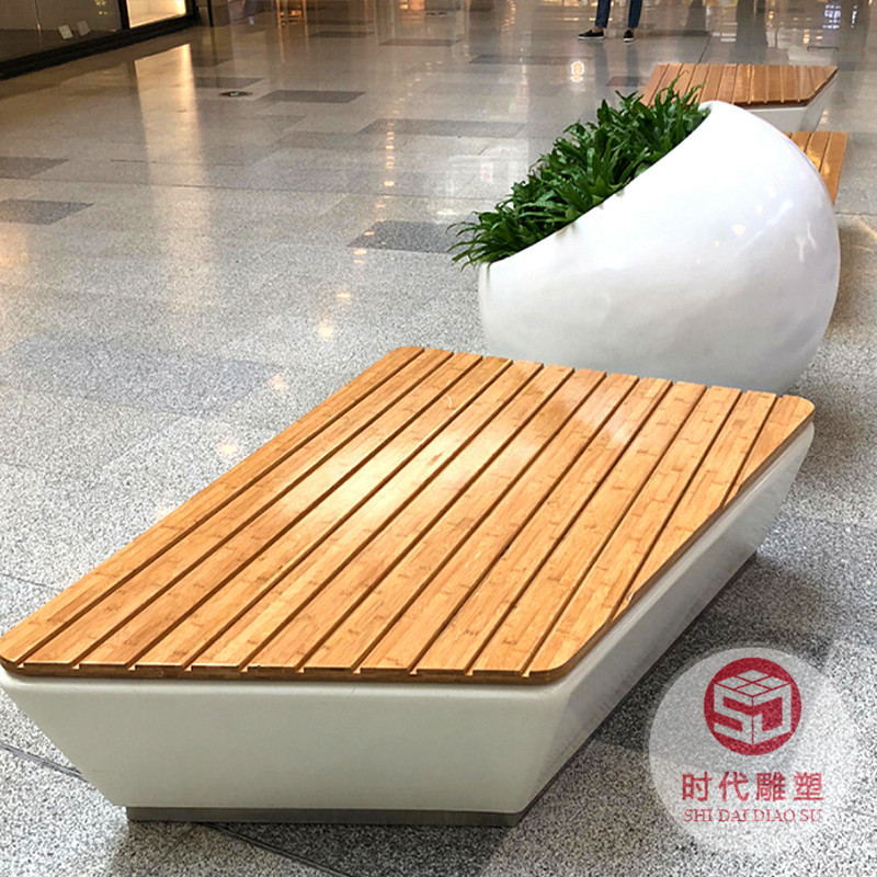 玻璃鋼樹(shù)池坐凳戶外休閑椅商業(yè)景觀園林花壇商場(chǎng)休息大型花盆座椅