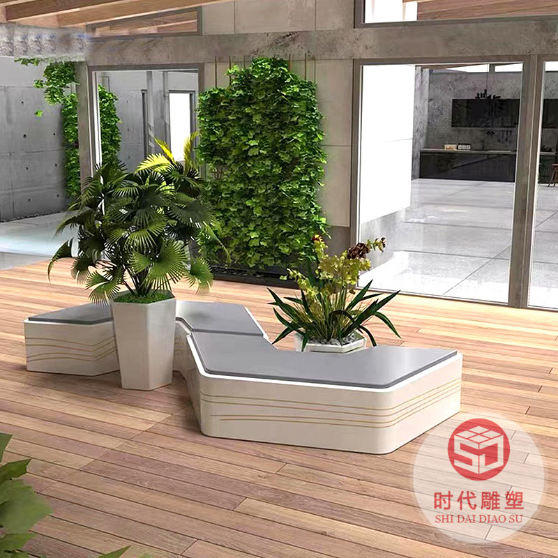 玻璃鋼立體字母座椅商場(chǎng)美陳兒童創(chuàng)意坐凳戶外靠背公共休息休閑椅