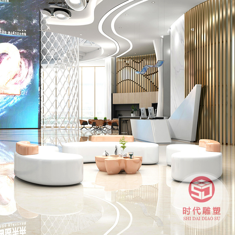 玻璃鋼長(zhǎng)條凳組合兒童樂園休閑座椅休息區(qū)接待處商場(chǎng)戶外公園定制