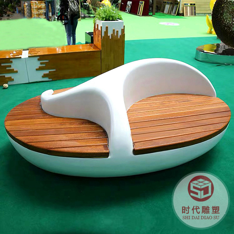 玻璃鋼休閑椅花盆組合鵝卵石坐凳創(chuàng)意戶外公共休息區(qū)椅子商場(chǎng)座椅