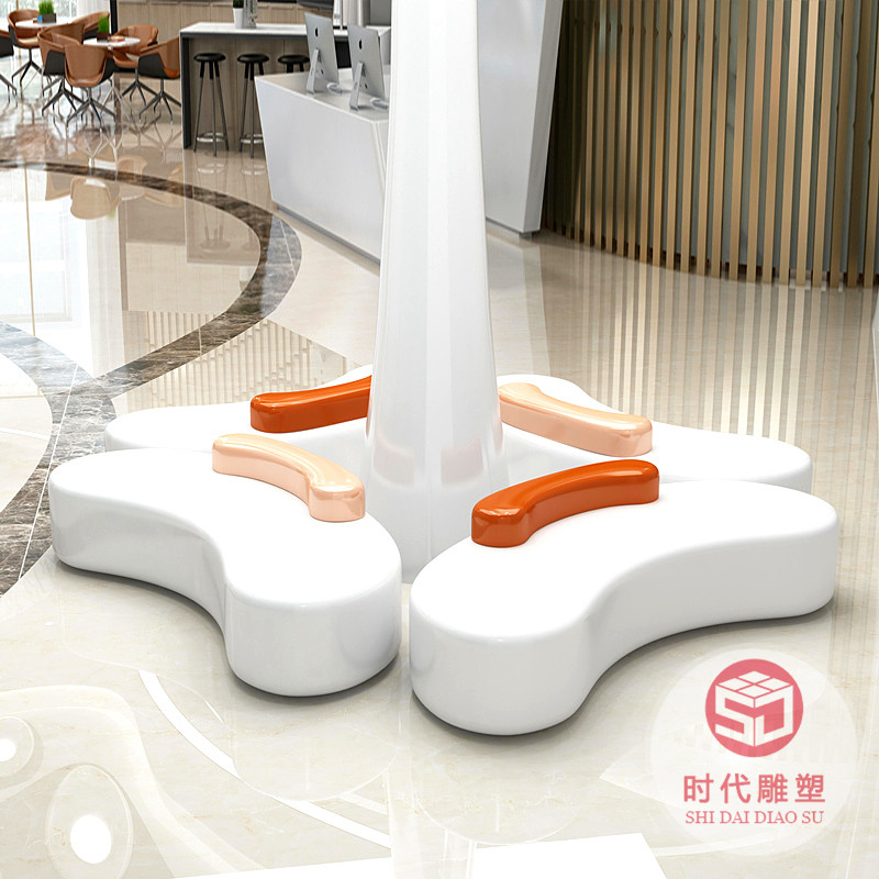 定制戶外園林商場(chǎng)公園公共區(qū)創(chuàng)意玻璃鋼休閑座椅坐凳異形樹(shù)池景觀